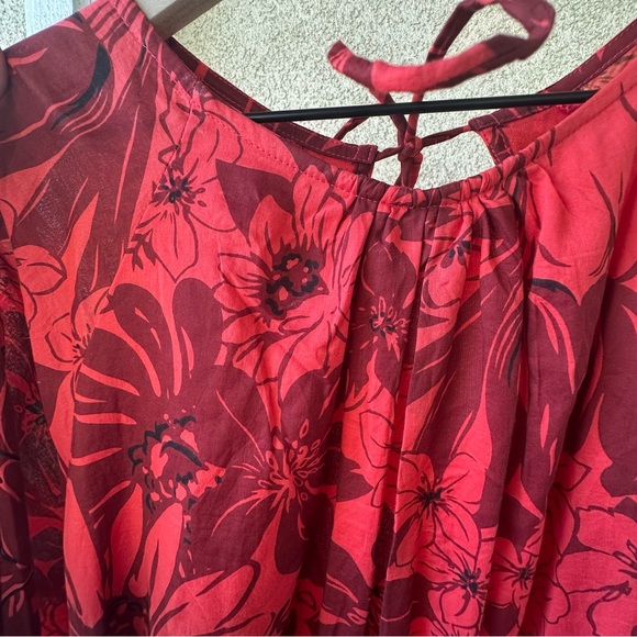 Faithfull the Brand Red Floral Romper Alba playsuit 8 - Picture 13 of 13